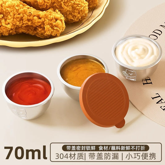 Salad Dreesing Container 6 Pack x 70ml - Bear logo