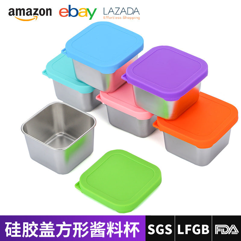 Salad Dressing Container 6 Pack x 6OZ - Square