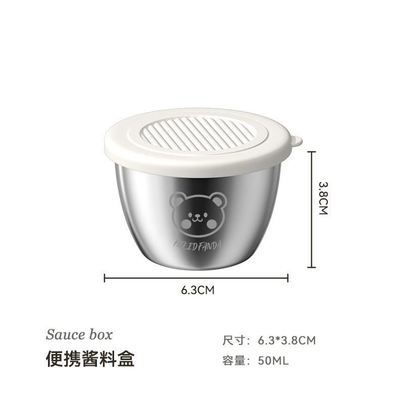 Salad Dreesing Container 6 Pack x 70ml - Bear logo