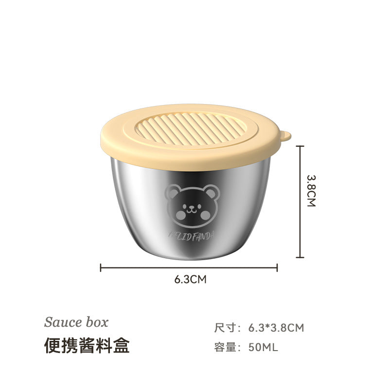 Salad Dreesing Container 6 Pack x 70ml - Bear logo