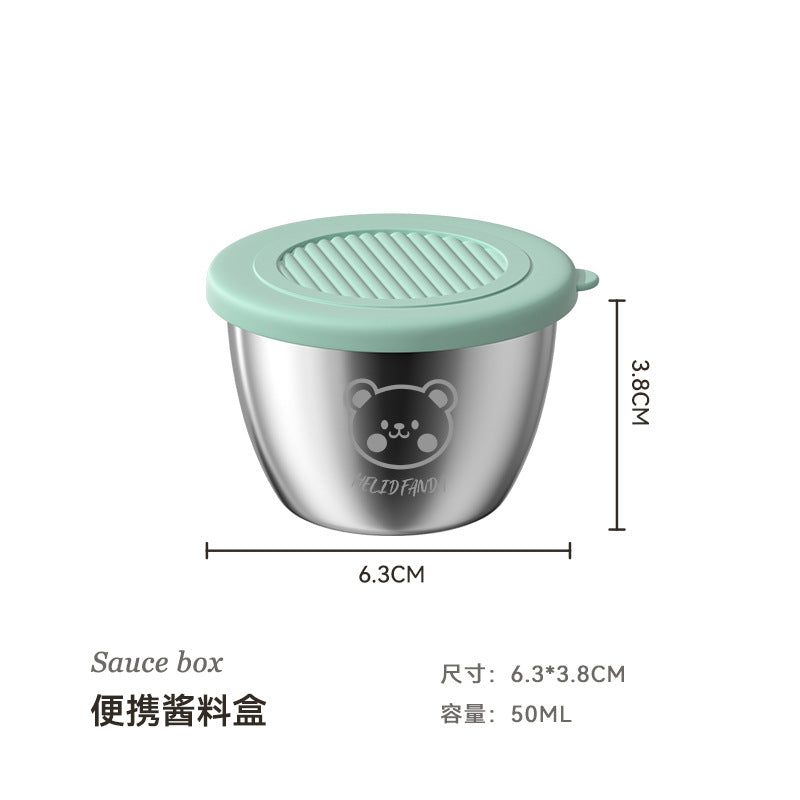 Salad Dreesing Container 6 Pack x 70ml - Bear logo