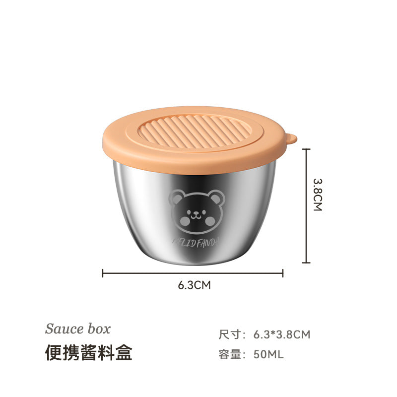 Salad Dreesing Container 6 Pack x 70ml - Bear logo