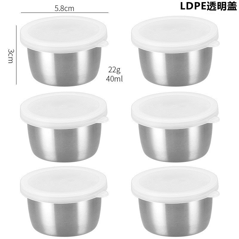 Salad Dressing Container 6 Pack x 40ML  - White