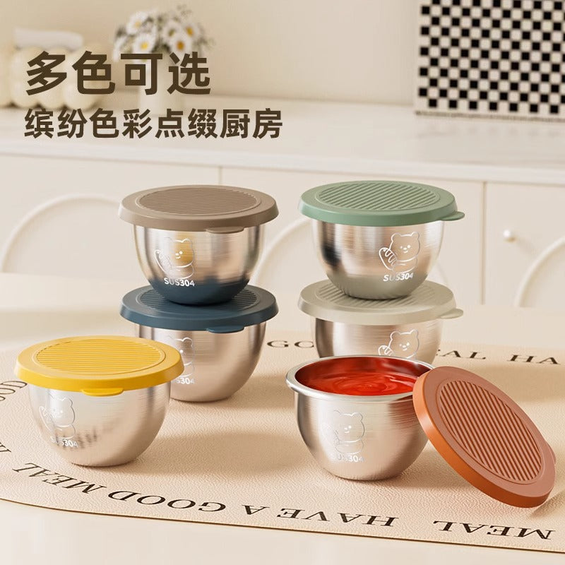Salad Dreesing Container 6 Pack x 70ml - Bear logo